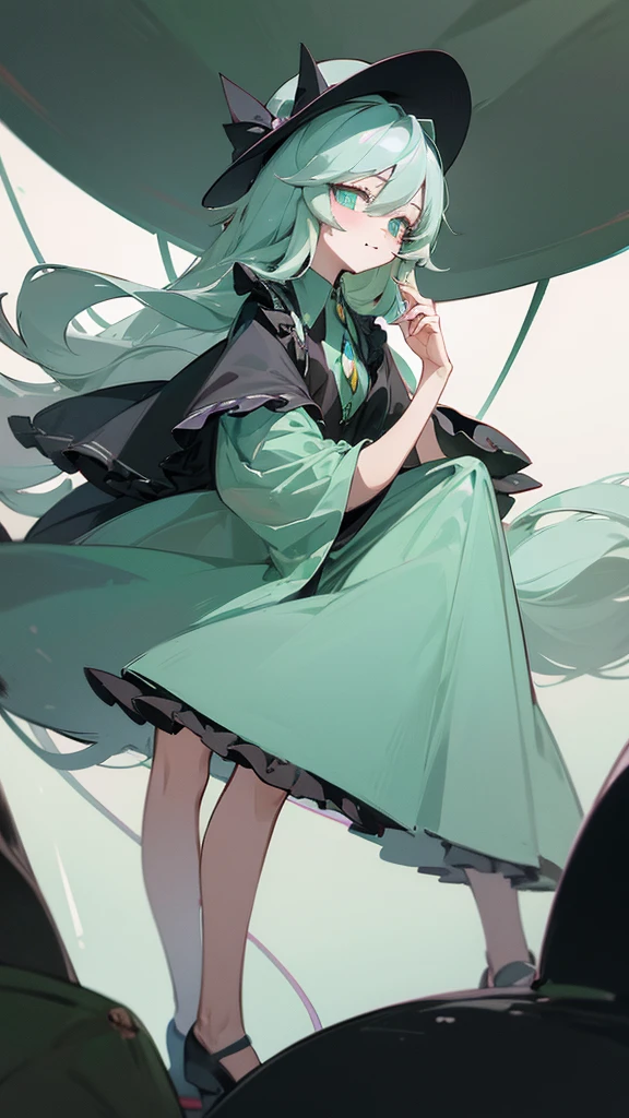 highest quality　Neutral face　woman　I have long hair　Odd Eye　Gray Hair　Koishi Komeiji　beautiful girl　Cat ear　Cute Unfriendly