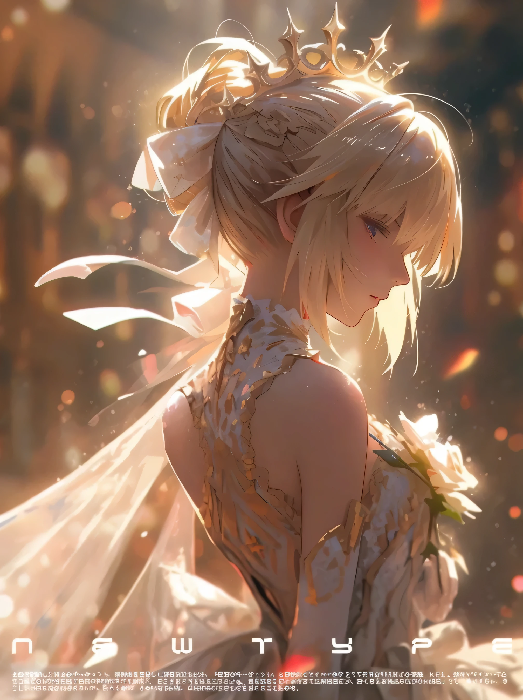 Anime Girl,Blonde long hair,White Dress, guweiz, Detailed digital animation art, Rostland 8K, Ross trans style, Anime style 4K, guweiz on artstation pixiv, guweiz on pixiv artstation, 8k high quality detailed art, Beautiful fantasy anime, Anime Art Wallpaper 4K, Anime Art Wallpaper 4K