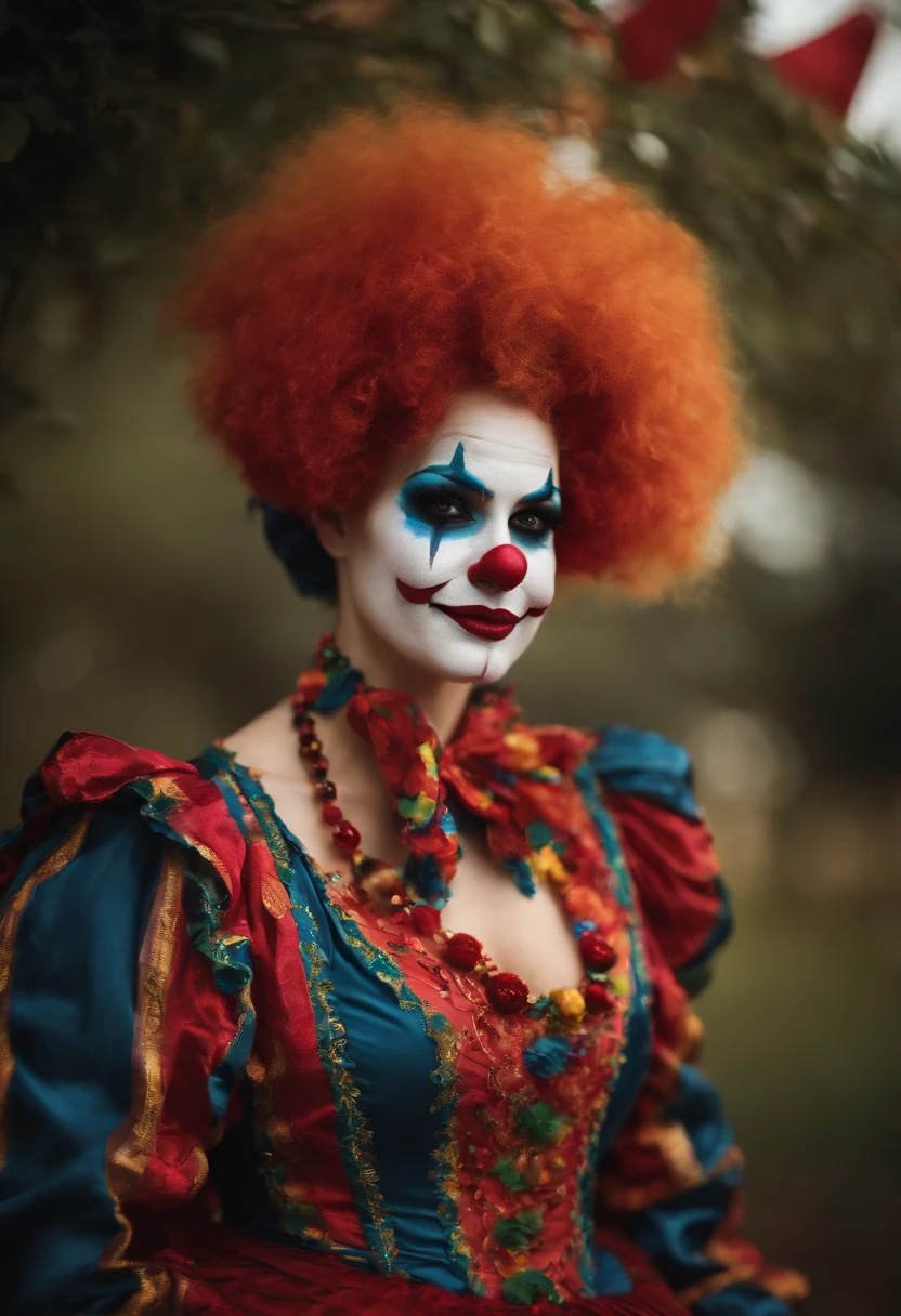 Garota, sexi, clown outfit, wallpaper