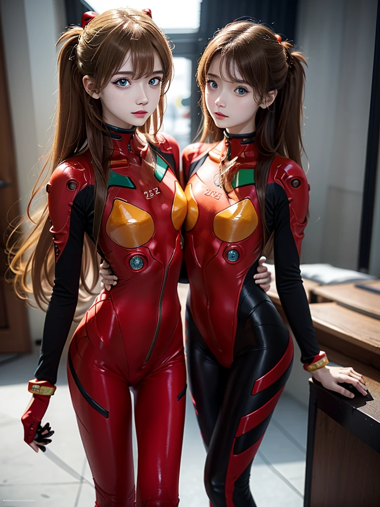 ((Best quality)), ((Masterpiece)), (Details: 1.4), 3D, Asuka Langley Soryu, Asuka, high resolution (high dynamic range), ray tracing, NVIDIA, super resolution, Unreal 5, subsurface scattering ,PBR texturing, post-processing, anisotropic filtering, depth of field, maximum sharpness and sharpness, multi-layered textures, albedo and specular maps, surface shading, accurate simulation of light and matter interaction, perfect proportions ,Octane Rendering,Two-Tone Lighting,Wide Aperture,Low ISO,White Balance,Rule of Thirds,8K RAW,(Masterpiece: 1.4, Best Quality), (Intricate Details), Unity8k Wallpaper, Highly Detailed, Beautiful and Mysterious, Details background, realistic, alone, perfectly detailed face, detailed blue eyes, highly detailed, blush, hair ornament, chignon mahogany hair, (blonde), plug suit 02, Shikinami Asuka Langley, Evangelion, Slender , full body suit, black background, above the waist,composition that shows the whole body,