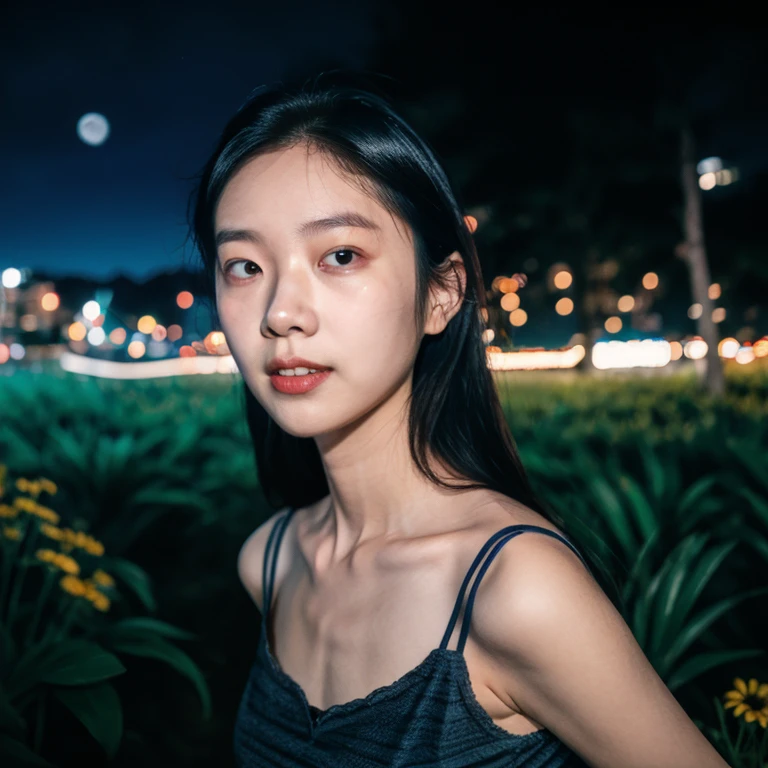 1girls,idolannequin,deep of field,Photo showing,filmes,Side face,Ruffle your hair,Look in the other direction,Skinny,Haha,fcollarbone,teeth,long way hair,Lazy,filmes,Dark blue camisole vest,selfee,Night,Boyfriend perspective