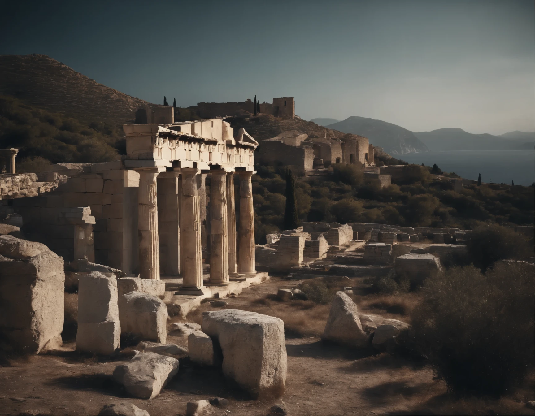 Ancient Greek ruins.
