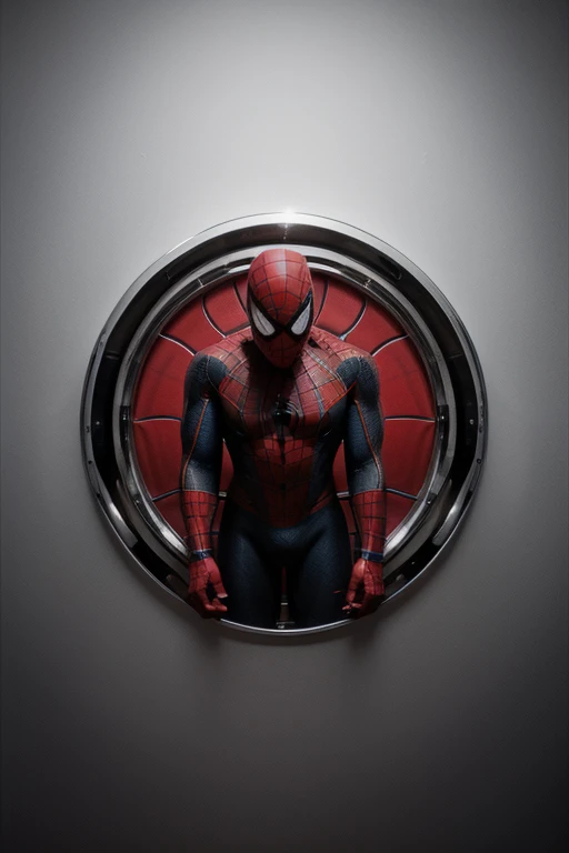 make a drawing of black spiderman wearing chrome hearts (iphone wallpaper resolution)