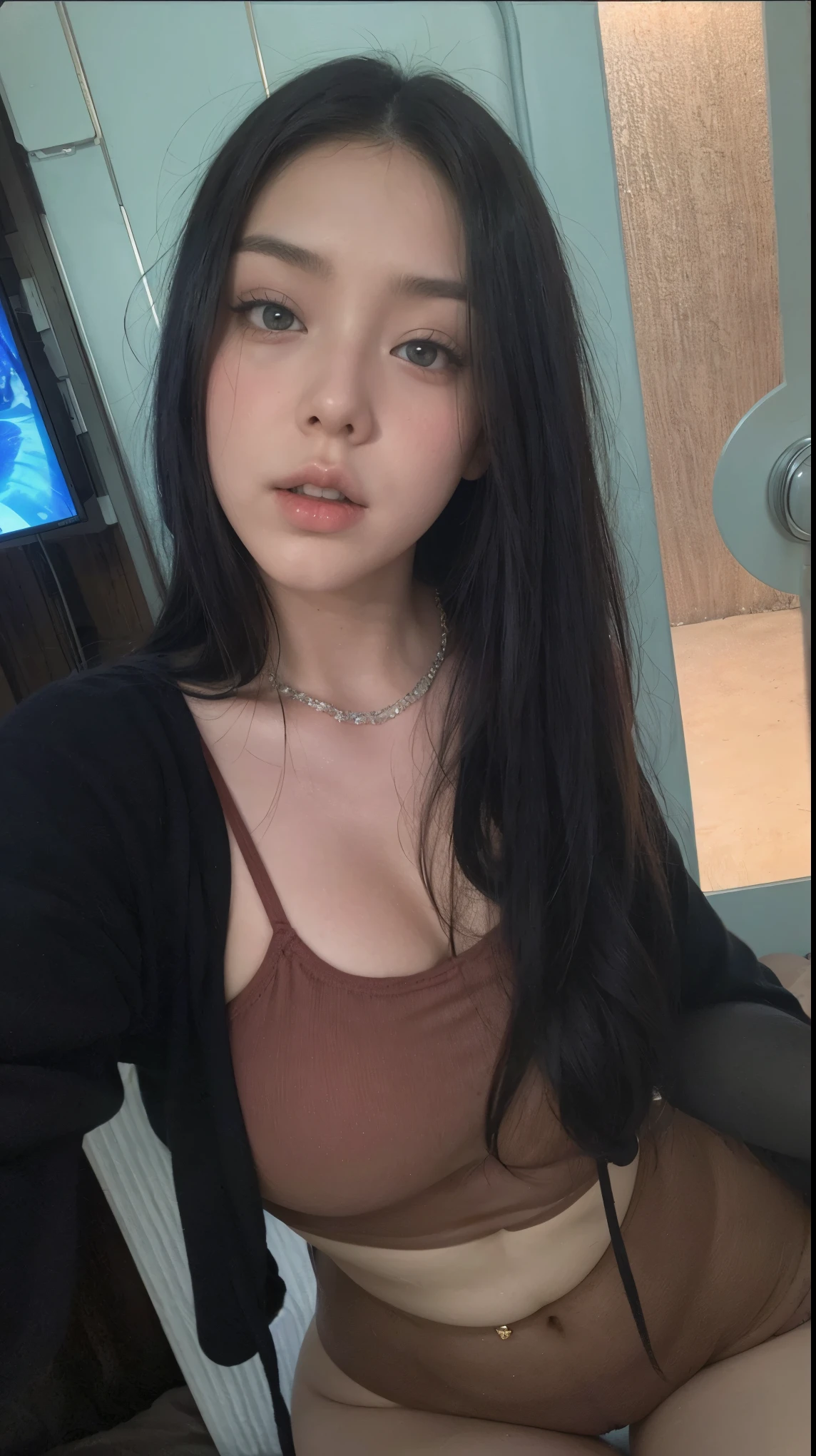 araffed woman in a red bikini laying on a bed, thicc, bbwchan, japanese goddess, low view, on knees, angelawhite, sexy pose, bottom body close up, half asian, very sexy pose, beautiful angle, sakimichan, 18 years old, pawg, korean girl, very low angle, shikamimi
