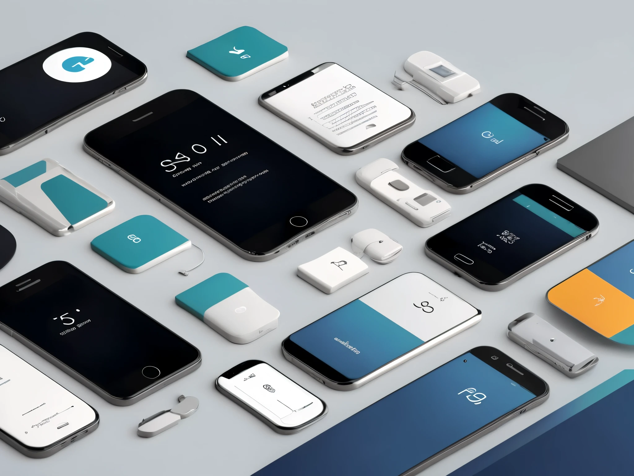 minimalist advertisement for a super modern cell phone 