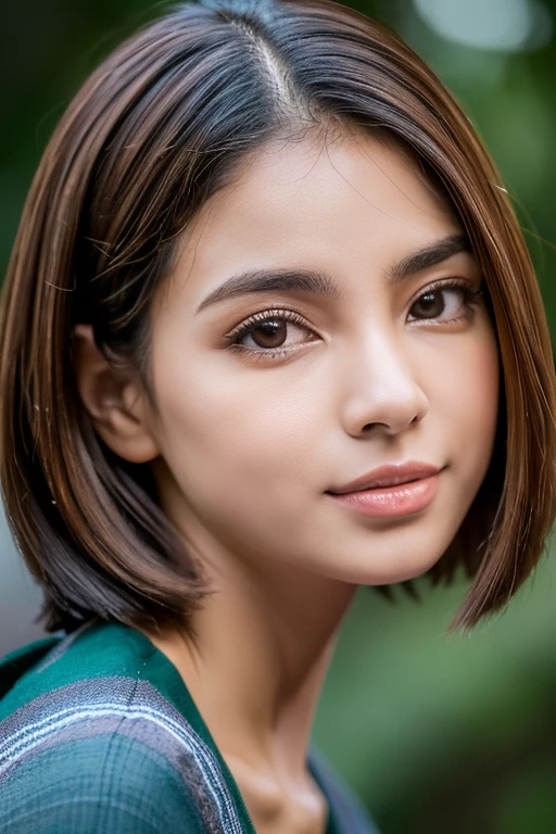 retrato de mulheres brasileiras bonitas, sorrindo ao natural, retrato temperamental, striking features, beleza, detalhes intrincados, sympathetic composition, cabelo medio, olhos castanhos claros, contraste, textura, realismo, high-quality render, arte impressionante, alta qualidade, Grain Film, Fujifilm XT3, acne, manchas, pele detalhada, sardas