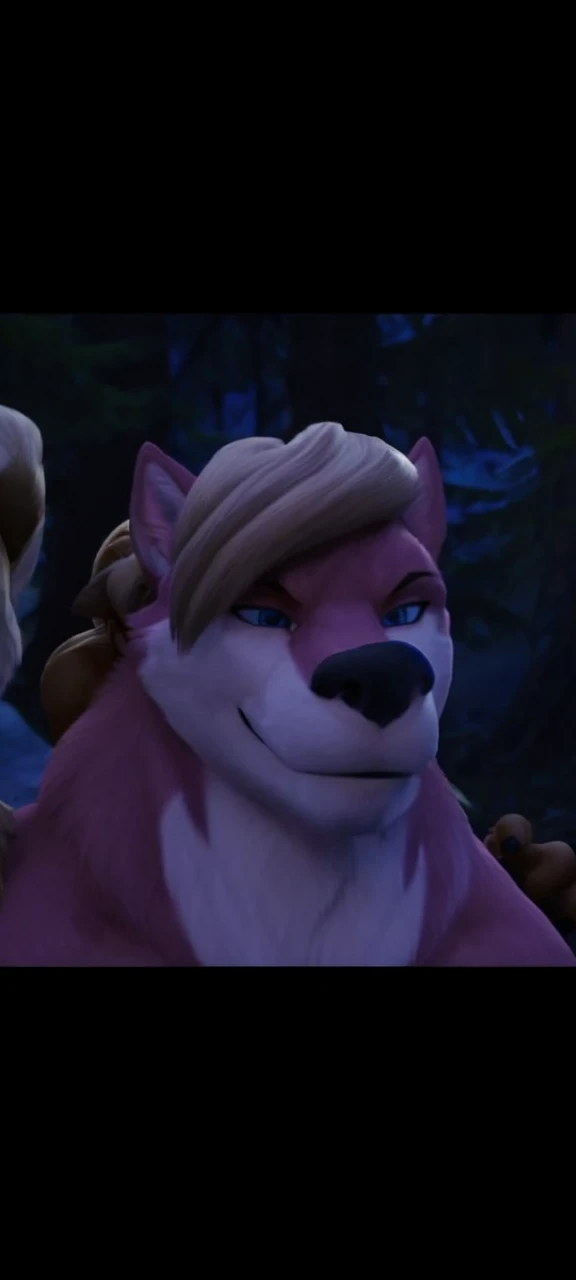 anthro, a pink wolf, mating, female, adult, sexy, buffed body, beefy body, furred body, mating, furry chest hair, in the forest, realistic, full body, photorealistic, ultra realistic, 8k, in the forest, bare-chested, black nipples, blue eyes