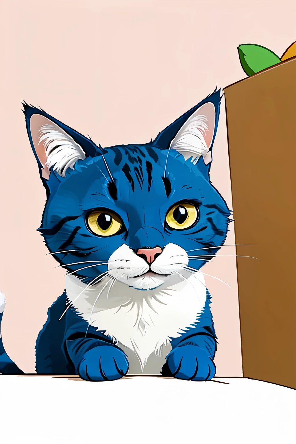 Make a cartoon of a cat