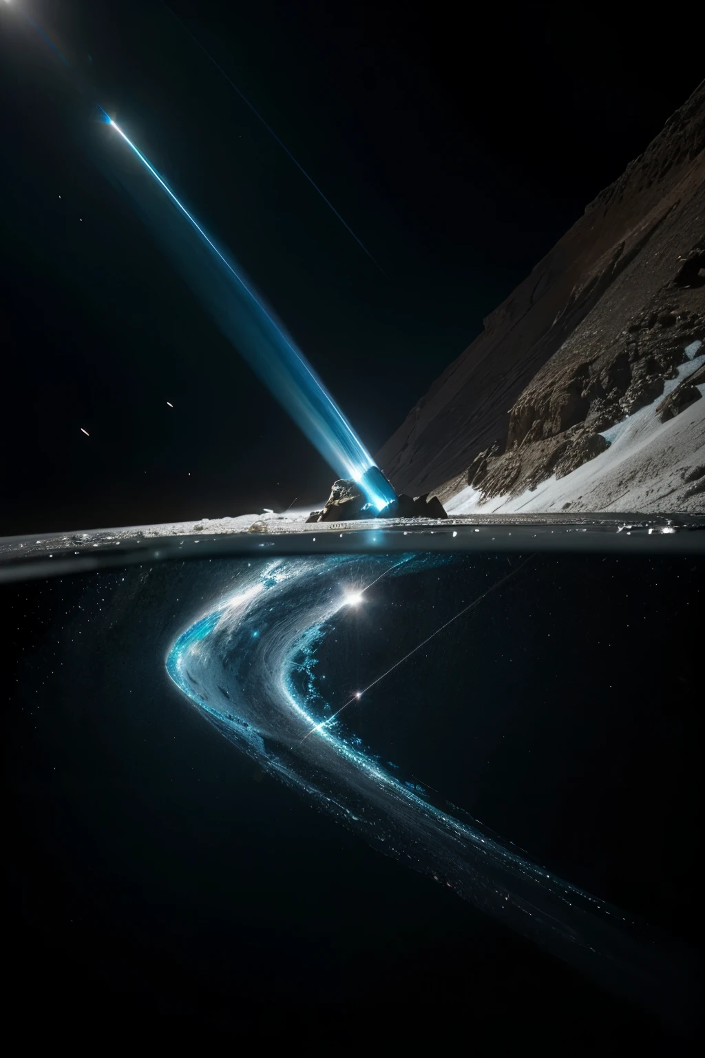 Un cometa compuesto por hielo y polvo pasando sobre la tierra