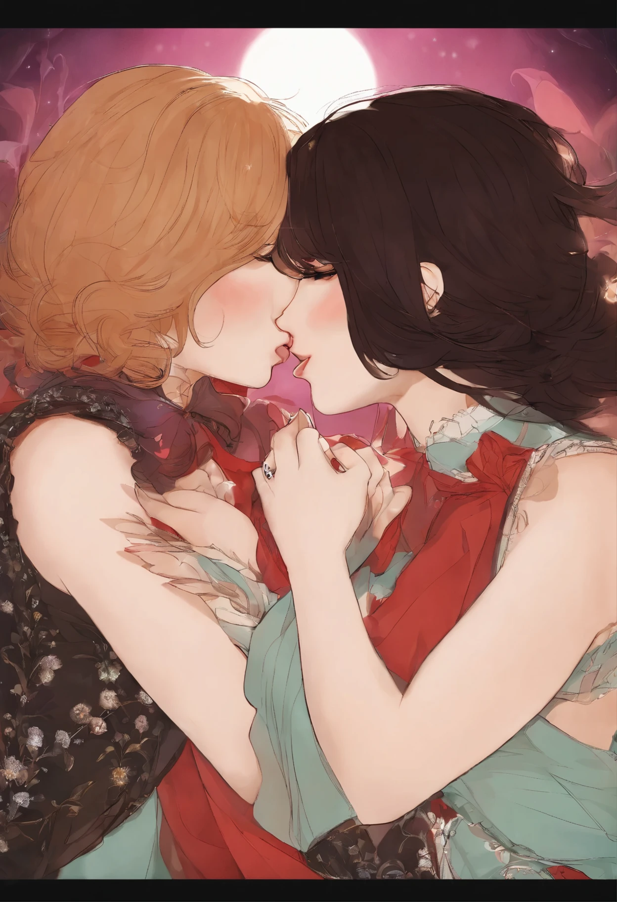 Girl kissing each other
