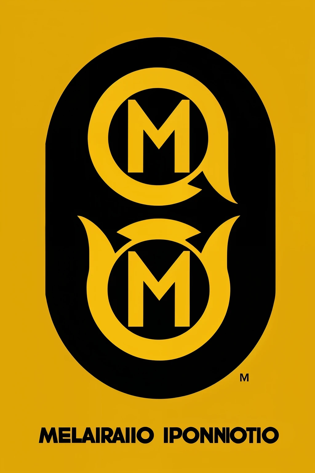 ((melhor qualidade)) criar um logotipo usando as inicias M,A , com o fundo preto e as letras cor de ouro