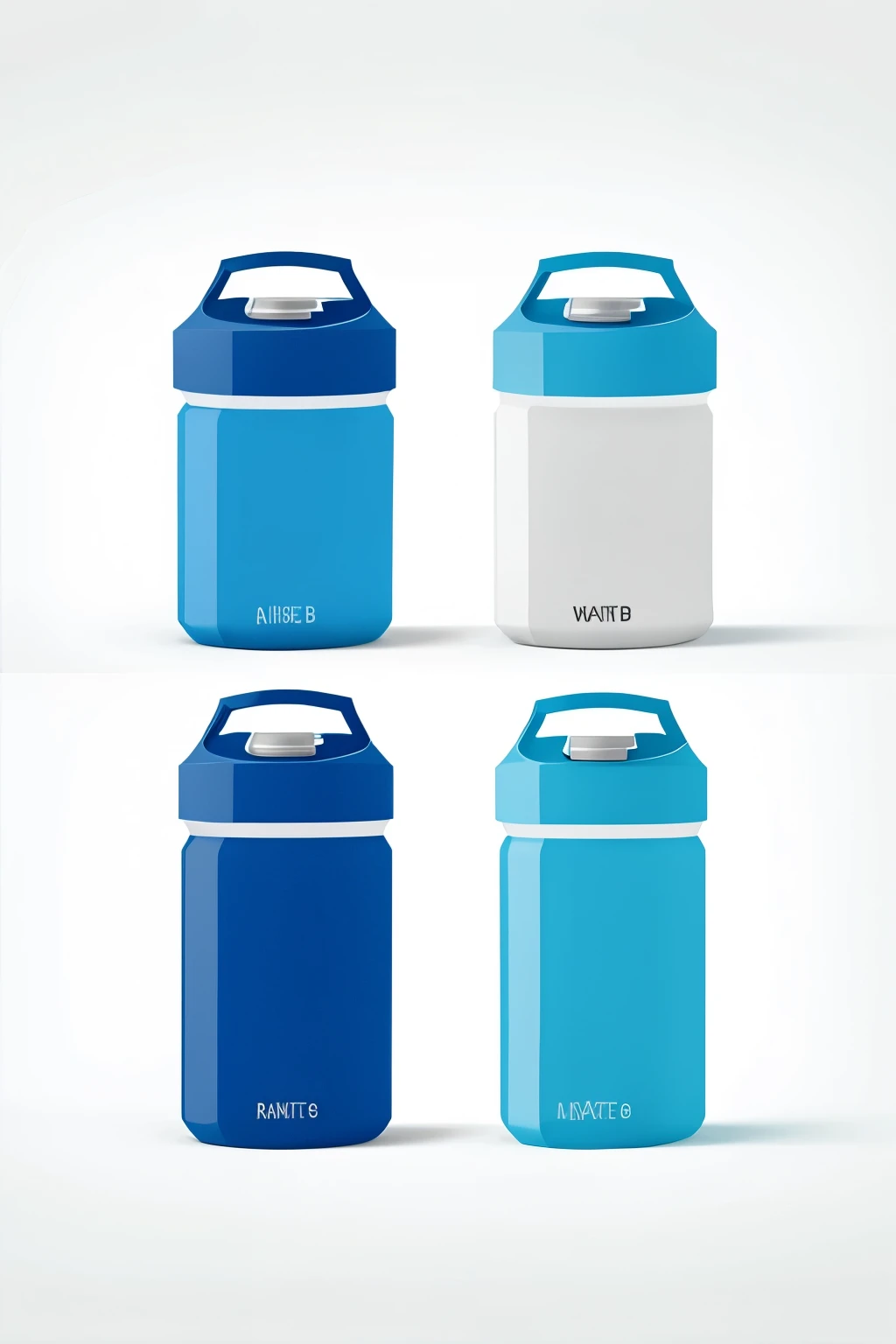 Create a minimalist illustration that shows a background figure where you choose to recycle water bottles 