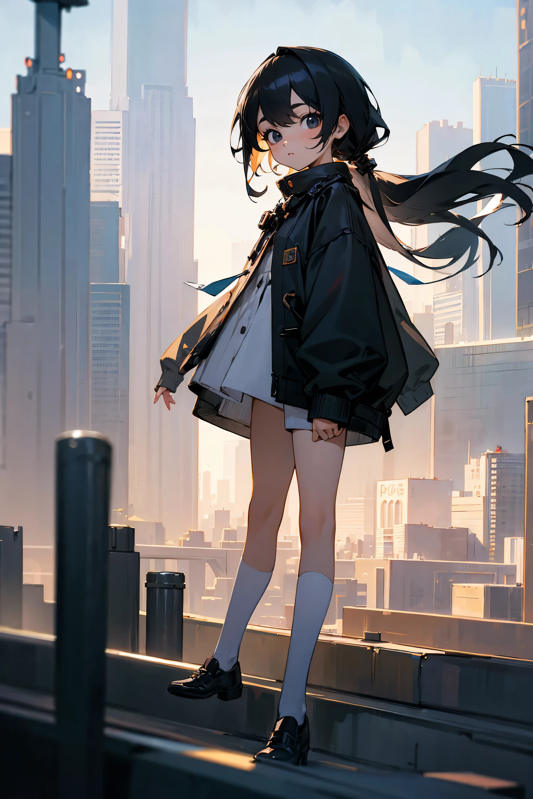 Masterpiece Quality, Perfect Generation, Detailed Eyes, , ,  hair, , female, , full body, , deep eyes, , , city background, eyes,  skin, clothed, young, ???, black eyes