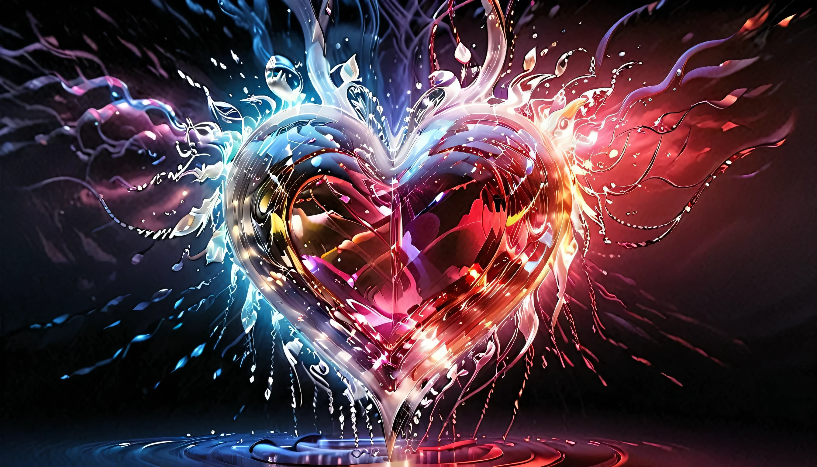 soundtrack, visualizer soundtrack, color soundtrack, very dynamic soundtrack, heart-shaped, treble keys, photo