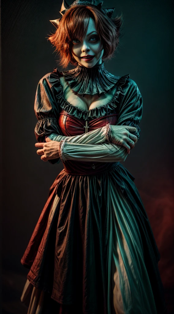 Pennywise, Scary clown laughing at the camera，Luring your favorite prey for Halloween: The kids,（最high quality，high quality，Absurd，Intricate details，tmasterpiece，Cinema Lighting），Lens effects,Fantasy Art 8k,masterpiece,score_9,score_8,score_7,score_8_superior,score_7_superior,score_6_superior, Commentary, Commentary request Living thingss, game_Lunaflame_Pony_4xl:0.9>
afternoon, magic, anime, comics, Living things, 最high quality, Trending on Art Station,Baby girl born from the shadowy depths of the void,2人の不気味でspooky看護師,The soul watches over the birth of the baby,Baby cribs,赤ちゃんのケア spookyspooky看護師,an  ominous,spooky,Wraith Green Soul,Night Sisters Mother Scarlet Witch,, Wearing black and red, As tattered as a mummy, Nurse Dress, There is an ancient mark, Face is hidden (Glowing green eyes), High detail, dramatic, Photorealistic pictorial art ,Everyone々Green Soul,spooky,Necromace,Green Aura,All Wraith Controls