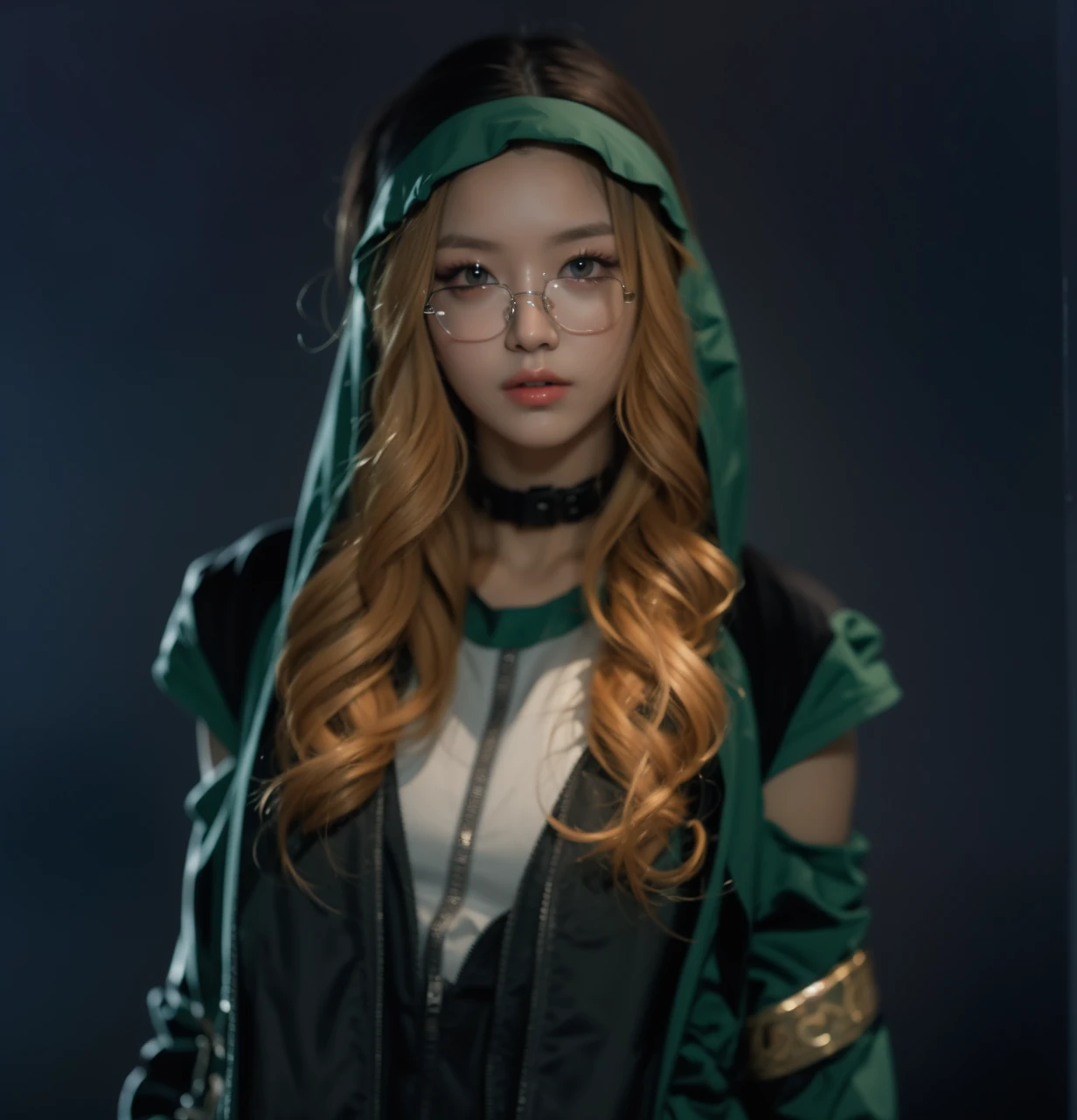 1 beautiful maiden, (long curly hair)), wearing glasses, wearing a fitted white shirt, broad shoulders, mid-chest, long legs, small head, (in the office), slim_legs, slim_Ass, very detailed, natural wavy curls, sparkling light brown eyes, high resolution, masterpiece, best quality, complex details, high detail, clear focus, detailed skin, realistic skin texture, texture, detailed eyes, professional, 4k, Canon shooting, 50mm, shallow depth of field, kodak visual color, perfectly fitting body, extremely detailed, realistic, realism, post-processing, maximum detail, roughness, real life, ultra-realistic, photorealism, photography, 8K ultra hd, photography (film grain) close-up atmospheric dark lighting medium shot, seductive pose,