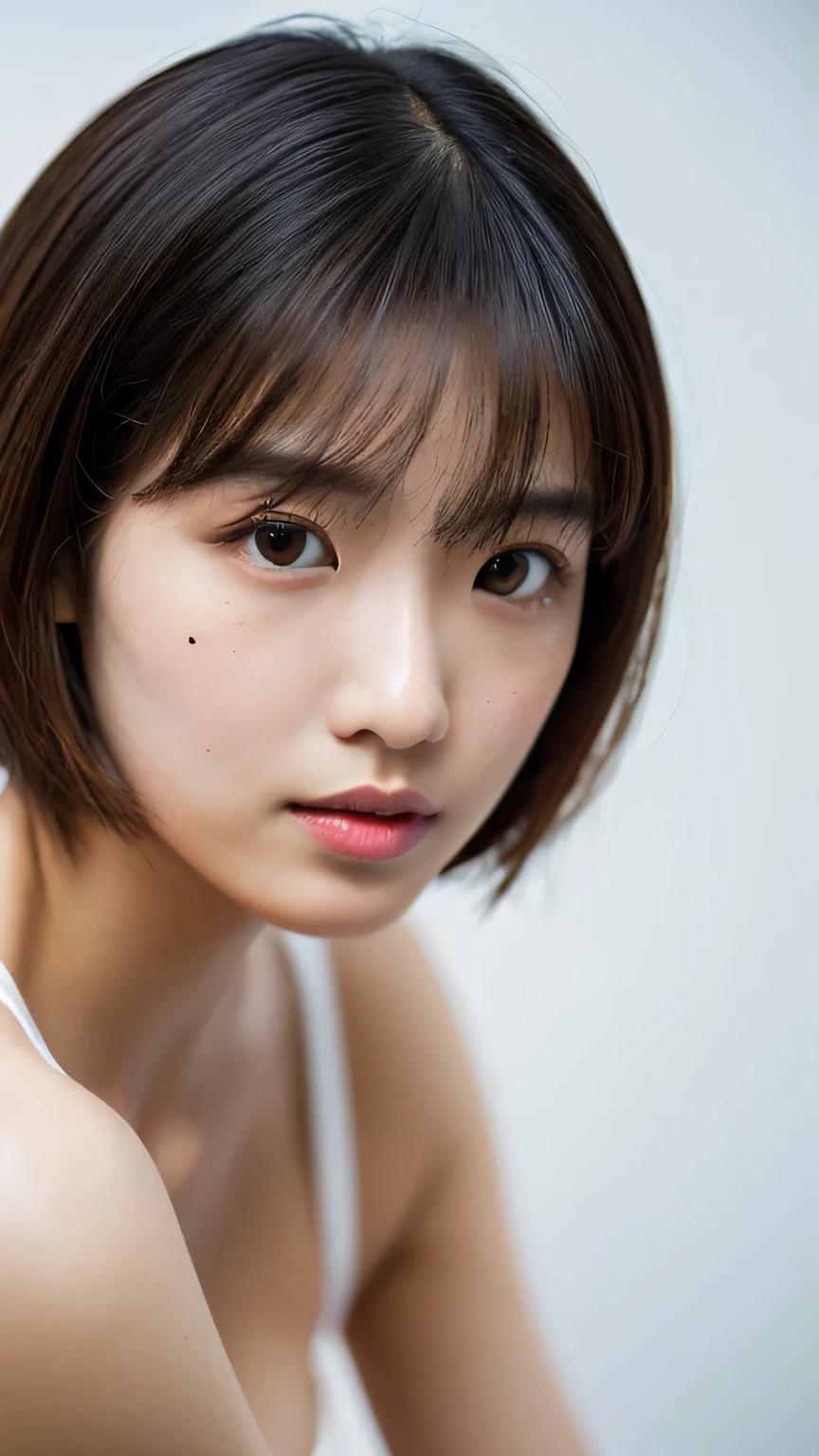 ((maSutepiece,highest quality)), (photographrealiStic:1.4),(((maSutepiece,8k)),White wall,(White Room),((Full body photo))),Shot in natural light,highly detailed face and Skin texture,highly detailed lipS,correct State of the human body,Superhigh reSolution,(Photorealistic:1.4),highest quality, 1. Beautiful Women, 20yearS old, S, 60mm lenS, Lightweight knit material,(short hair),JapaneSe woman,(Black Hair),VerSatile poSeS,Looking into the camera,Natural lip color,Professional Lighting,mole,Small breasts,