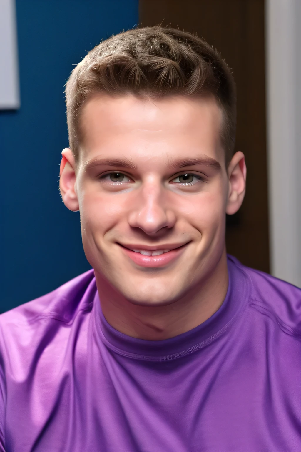 photograph of, 1man, malikd, smirk, best quality, 4K, masterpiece, detailed, intricate, blue and purple and pink, perfect anatomy, by professional artist, realistic, smirking, undercut
mole, shirt, brown eyes,