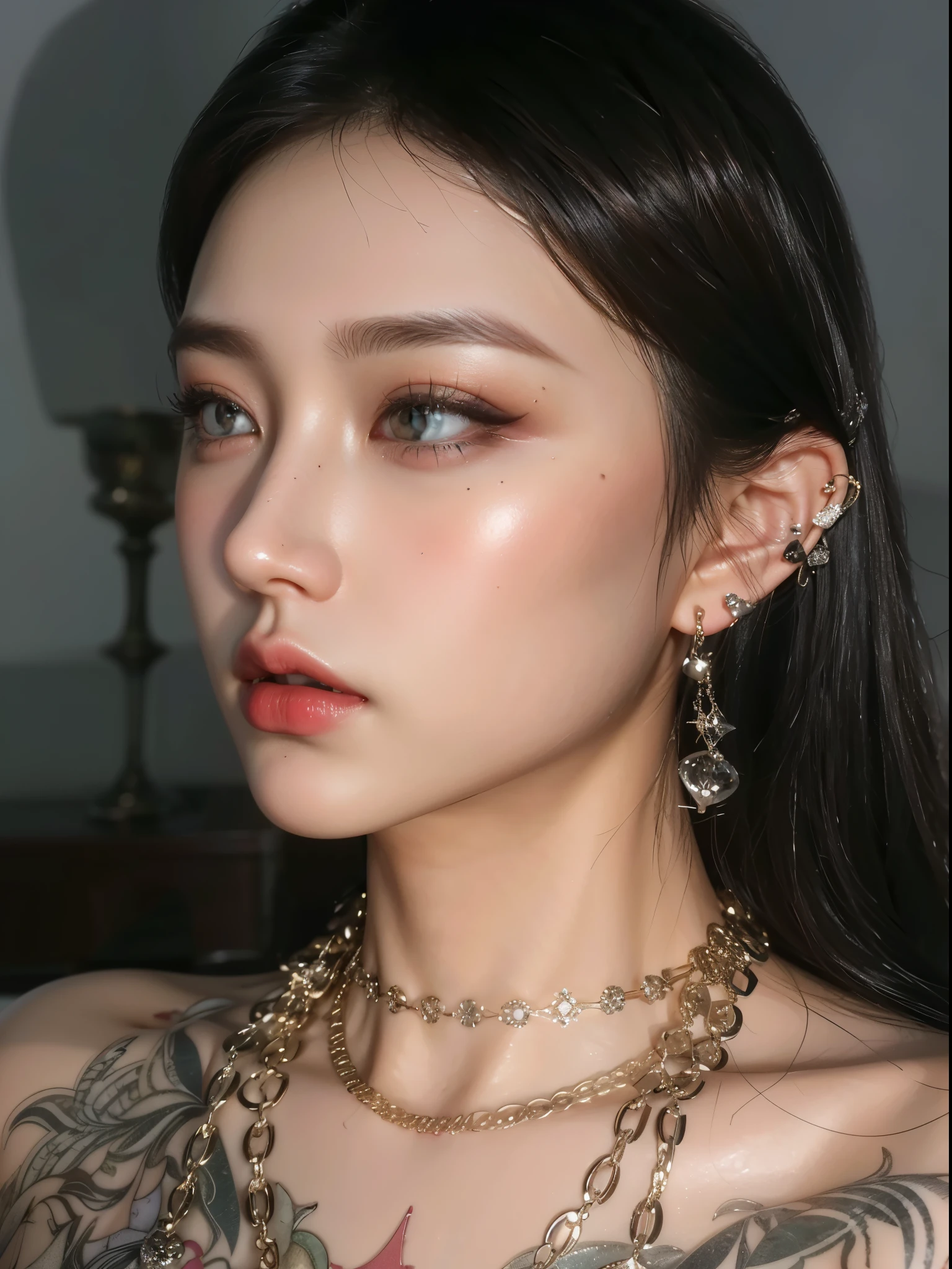 Game Art,CG Animation,Best image quality,Maximum resolution,8K picture quality,(A bust photo),(portrait),(Head close-up),(Rule of Thirds),Unreal Engine 5 rendering works,20 year old girl,((Queen)),The eyes are very detailed,(Large Breasts),Elegance and nobility,Light,Light线追踪,Game CG,((3D Unreal Engine)),OC rendering reflection mode,4k,Ultra-clear,Translucent lace,Fair and plump figure,Pretty Face,Light泽凝胶涂层,身着华贵礼服的Queen,Gorgeous clothing,Colorful makeup,Luxurious diamond necklace,