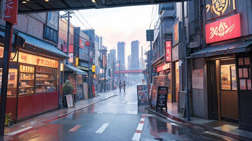 (masterpiece), best quality, ultra detailed, anime background, tokyo city, street, yakuza