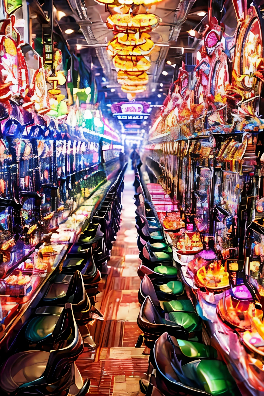 inside of a Japanese pachinko palace