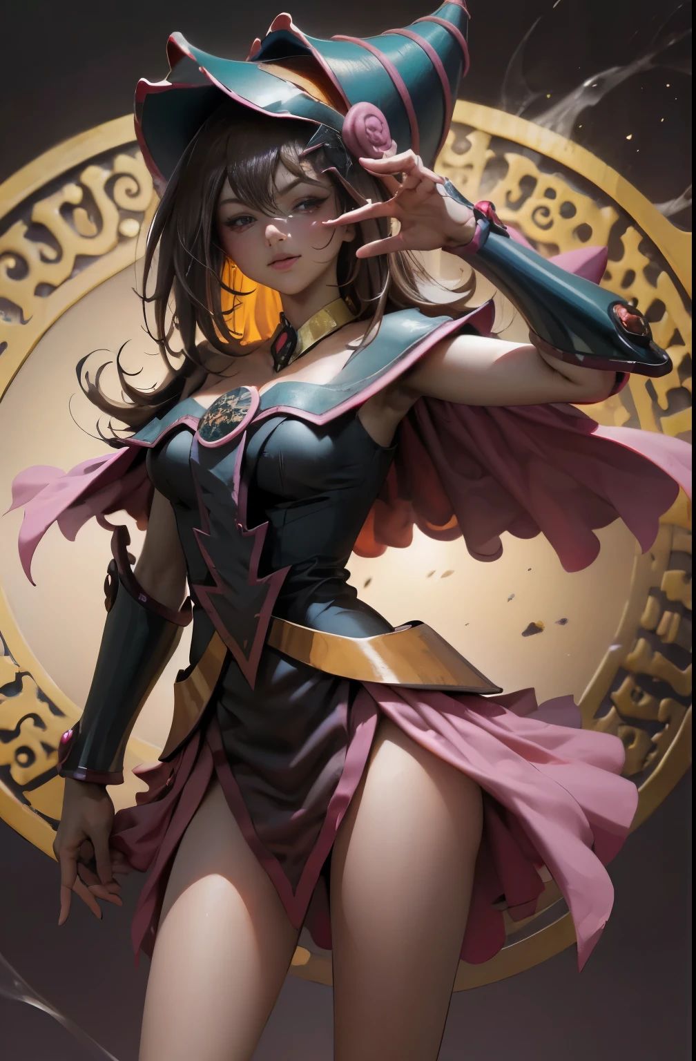 Hermosa y sensual dark magician gils. Naked in paradise. tetas grande. Piernas largas. Ojos azules. Cabello rubio. tocando sus pechos. Lengua de fuera. caliente. desnudo.