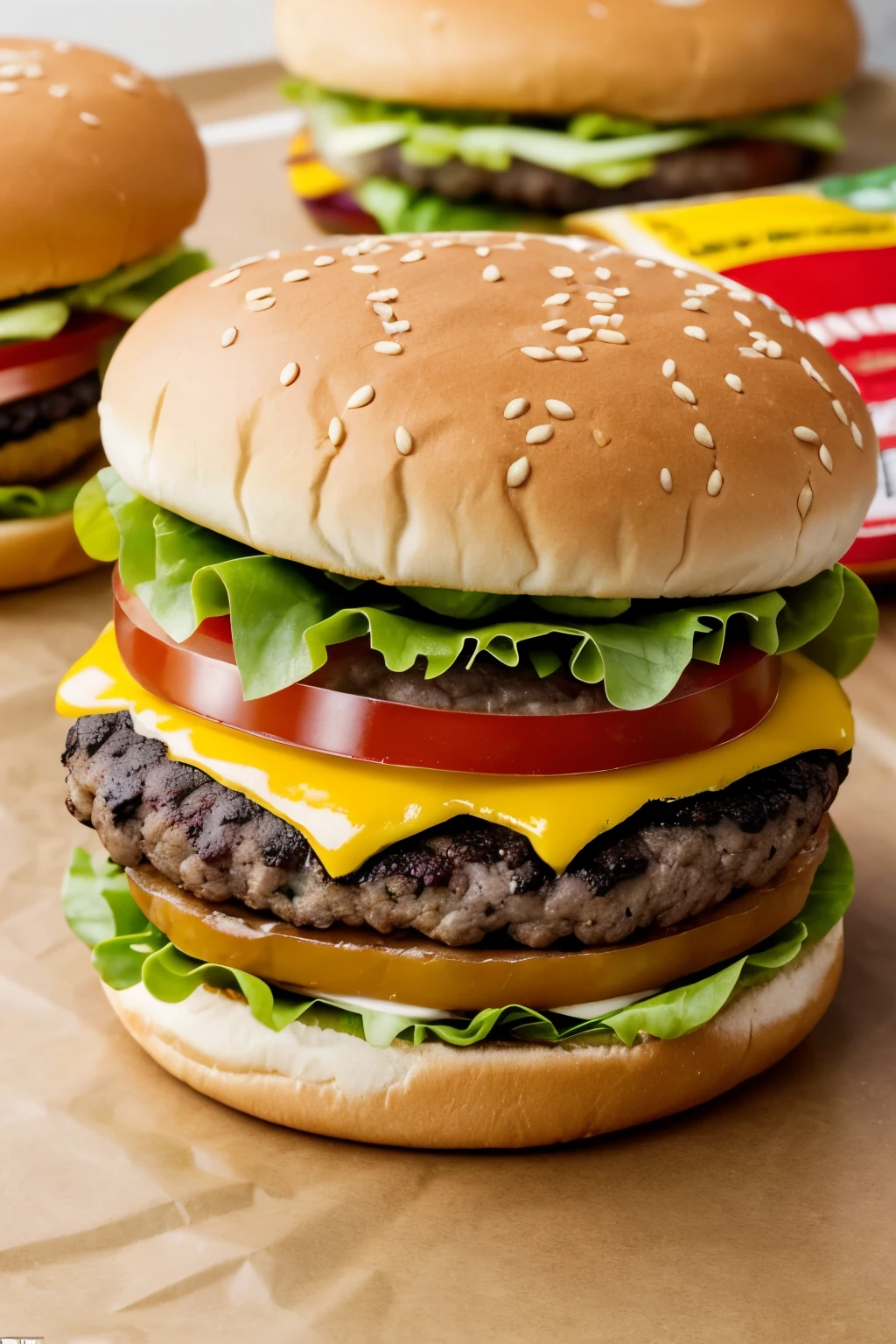 In a package of burgers from a supermarket, a brand named Burger Bites showcases the packaging with the emblem stating "Made in Mexico", recyclable, and encourages users to dispose of waste responsibly in its designated place.
