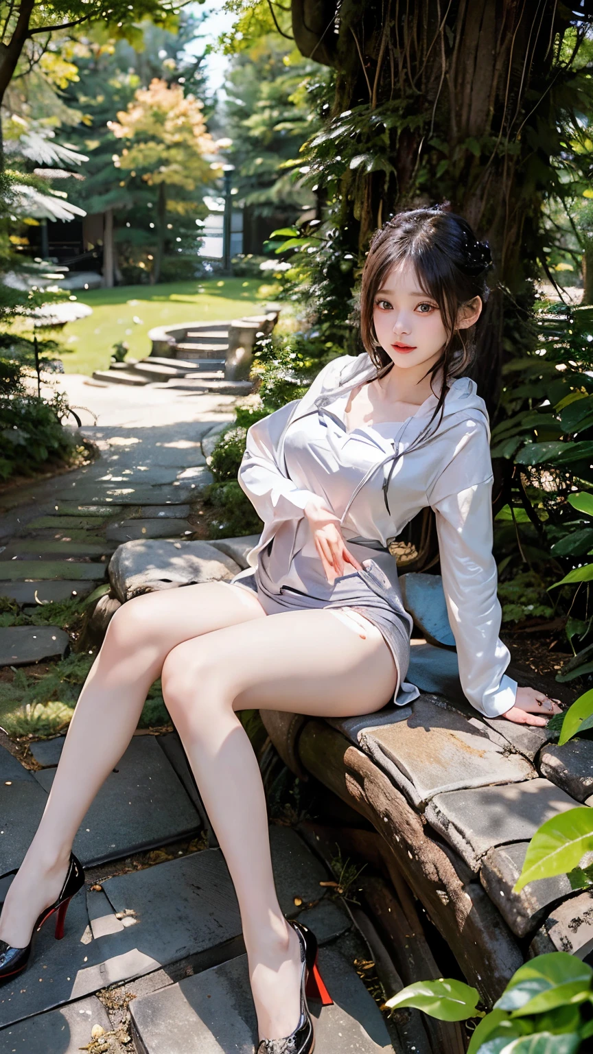 Has long white hair and red eyes、Please draw a super beautiful girl with a black hair accessory..。she stood in the woods、The wood々Sunlight shining through softly illuminates her figure.。she'Wearing a hoodie、An elegant and mysterious atmosphere surrounds you..。パーカーはsheの体にぴったりフィットした、Minimize Exposure、Maintains an understated charm。sheの胸はよく隠れている。
she is wearing hot pants、Combination with Parker、Casual yet sophisticated style.。sheの黒い髪飾り、Brings out beautiful grey hair、sheの個性を際立たせる。The hoodie combines great design and comfort..、sheの体にぴったりフィットします.、Gives elegance and luxury。sheのパーカーのフードはsheの顔を部分的に覆っていた.、sheの神秘的なオーラをさらに引き立てる.。
sheの赤い目は情熱的に輝く、sheの魅力的な笑顔と相まって、sheの個性を際立たせる and charm.。sheの笑顔には独特の魅力がある、sheの神秘的なオーラと相まって、sheの魅力がさらに際立つ。sheの外見は美しく、Its presence is fascinating。
This beautiful girl with long white hair and red eyes、she is modest yet attractive in a hoodie and hot pants.、in the forest, wood々Sunlight shining through、It shows beauty and dignity。sheの外見は、sheの存在と魅力は自然の中で融合している.、It is a fascinating and mysterious sight.。Please take a photo from the knees up。