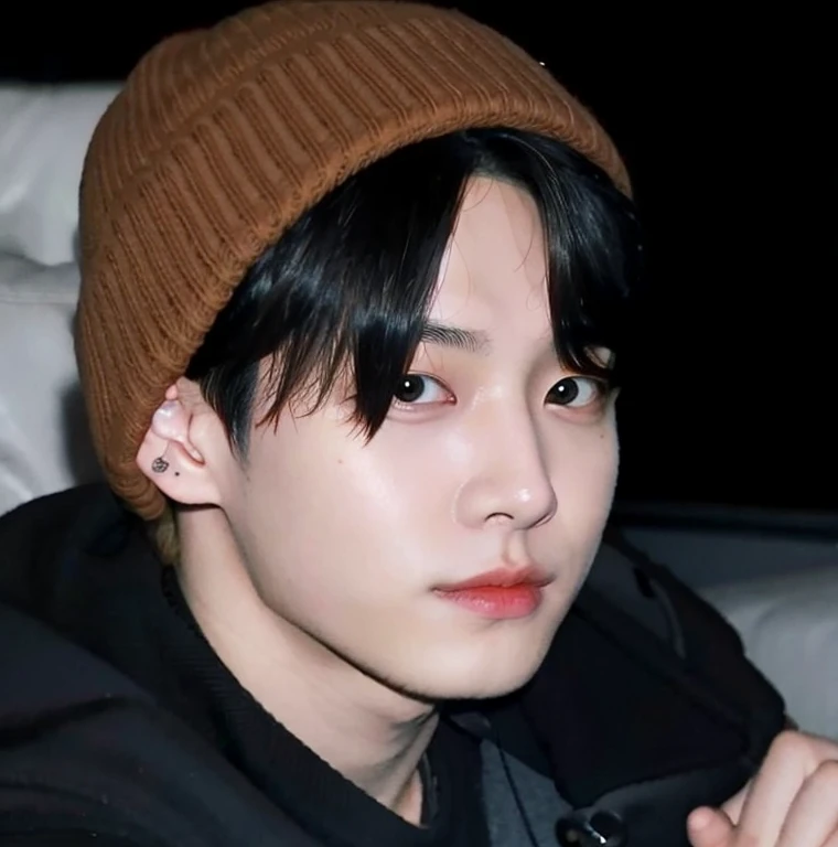 Arafed man in black shirt sitting on a couch, Jungkook, Cai Xukun, hyung tae, taejune kim, Kim Doyoung, wan lovely face korean, 1 7 anos - idade de rosto fino, com o mesmo penteado, con el pelo corto, menino tem cabelo preto curto, Jimin\swollen right eyelid, Yanjun Chengt