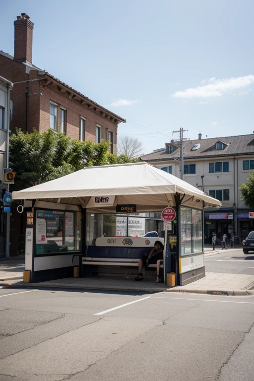 Large and spacious bus stop structures