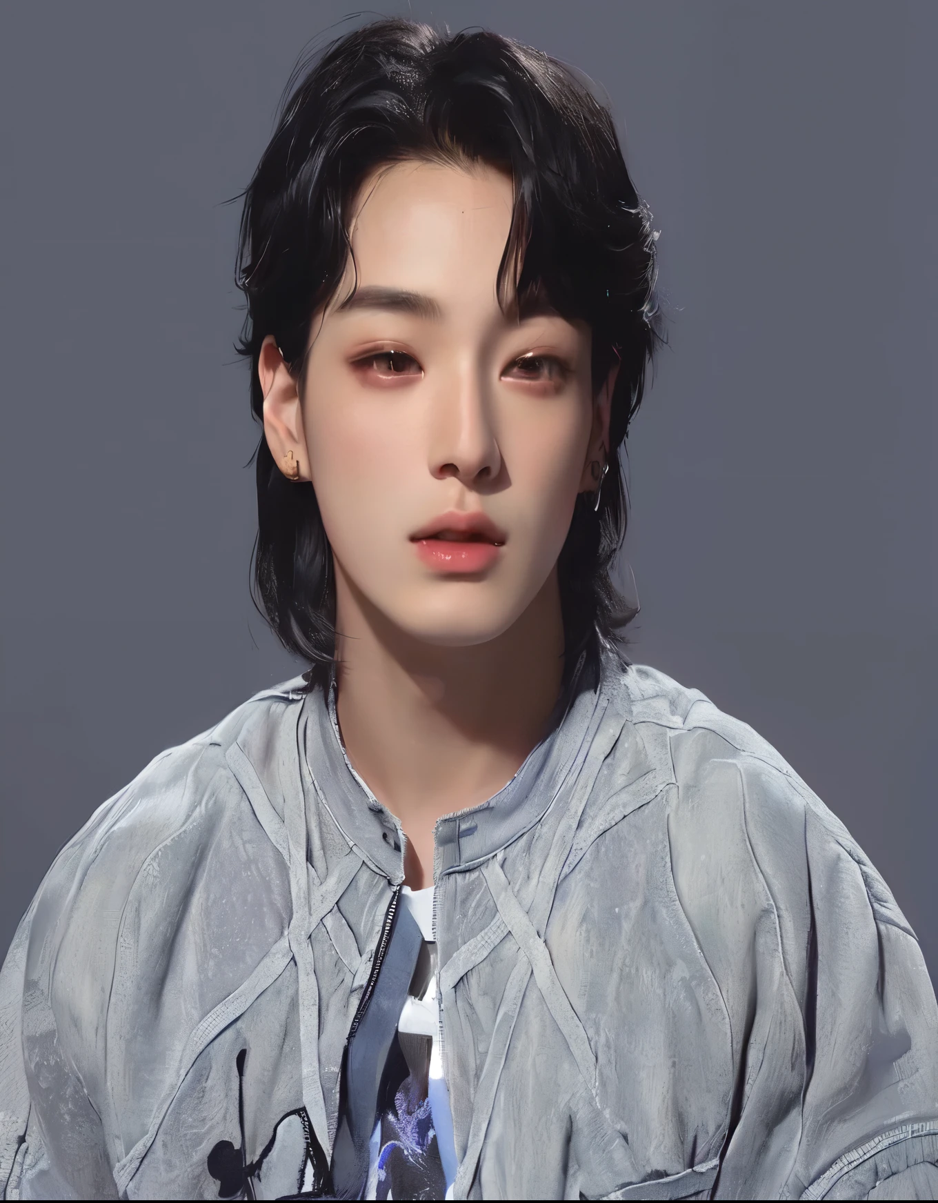 um close de uma pessoa com um microfone em uma sala, Yanjun Chengt, Jinyoung Shin, brilhante da chuva, Jungkook, hyung tae, Shin Jeongho, taejune kim, taken at the beginning of 2020, Mingchen Shen, Cai Xukun, young pale angel, Seseon Yoon, Hong junho hyung, norihiro yagi