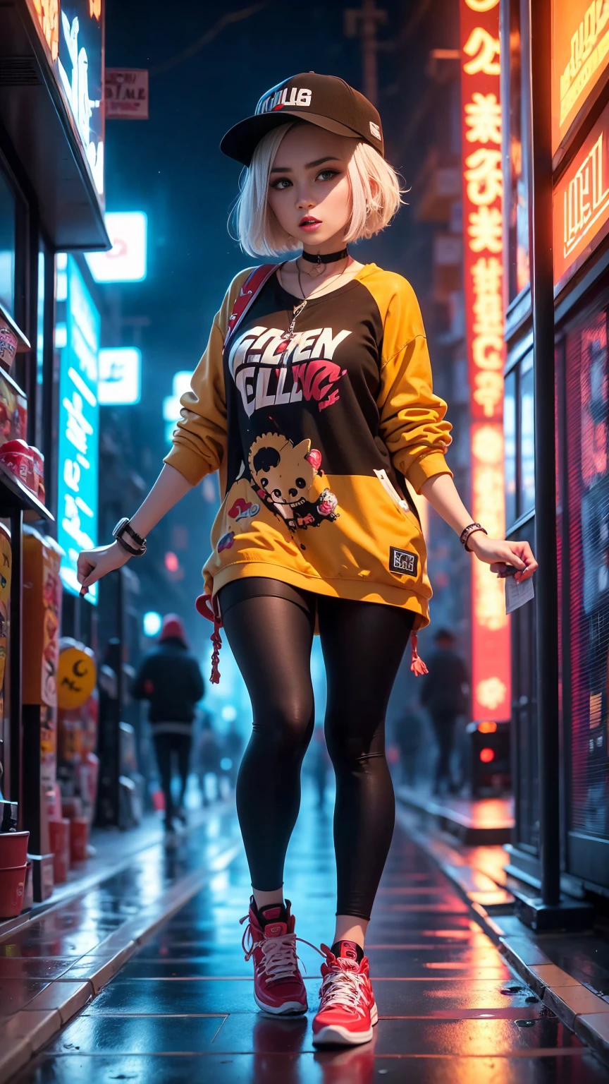 (high resolution:1.2),ultra detallado,realista,Sharp focus,vistoso,grupo de amigas,ropa vibrante,alegres, escena divertida,energy efficiency,city backdrop, urban atmosphere, escena callejera bulliciosa, ajetreo y bullicio, expresiones faciales expresivas,dynamic pose, accesorios originales, confident stage presence, attention-grabbing fashion style, unique street style,vida nocturna de la ciudad,neon lights illuminating,cultura de la moda callejera,youthful energy,multitud gritando,vibras positivas,Cultura Hip-Hop,escena musical urbana,fusion of music and art..,zapatillas con estilo,cultura del graffiti urbano,calles salpicadas de pintura,escaparate de talento urbano,vivid colors,stunning images,alto energy efficiency,Electric atmosphere,musical expression,Estilo de vida urbano