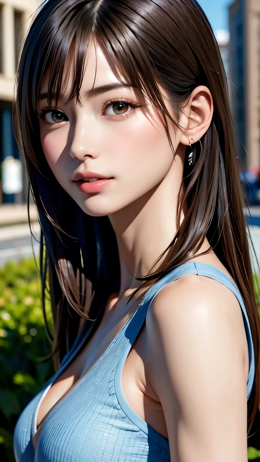 close up on face， Ultra-fine face，femele， long whitr hair， Double up braid，delicated， ellegance， opulent， ellegance， ssmile， cinmatic lighting，  hyper HD， A high resolution， best qualtiy， 4K， high detal， high qulity， super detailing， anatomy correct， tmasterpiece， ccurate，mountain water，Mountains and mountains，Tian Shan，tenchi，snow mountains，Central of the lake，Ripples