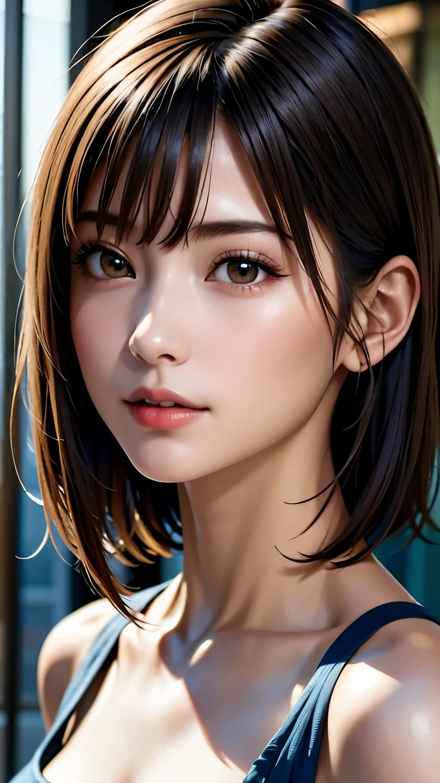 masterpiece, 最high quality, Ultra-high resolution, (Realistic:1.4), Beautiful face in every detail, high qualityの衣類, Amazing European Women, very cute, Portraiture, 肌が柔らかくてPerfect Face、Perfect Face, Shoot your hair, 8K resolution,Super Realistic,Very detailed,high quality, A broad perspective, (short hair:1.3)