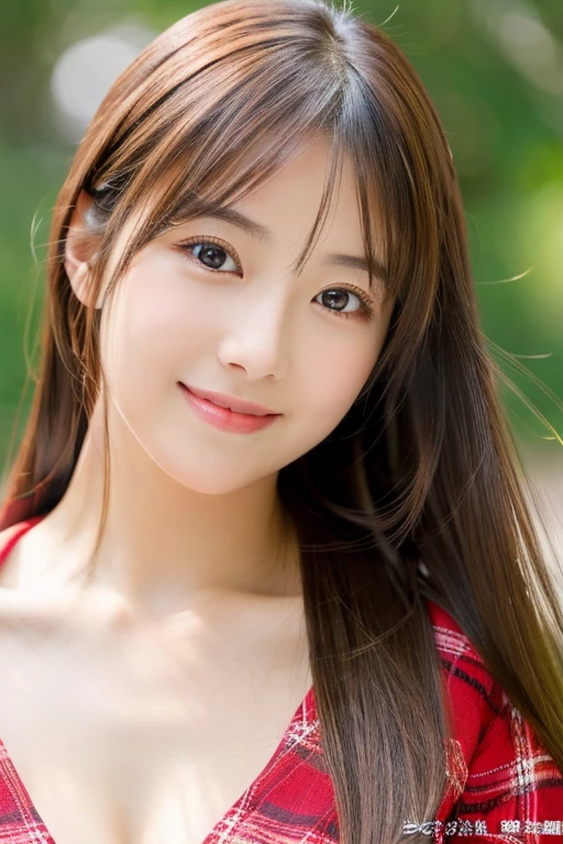 (((8k,Very detailed,Attention to detail、highest quality,masterpiece,Attention to detail))),RAW Photos & Realistic atmosphere,beautiful黒い瞳,Glossy lips,Thin eyebrows,beautiful Eyes、Soft white skin that shines in every detail、彼女の深い黒色の目はとてもbeautifulです,とてもbeautiful顔,とてもbeautiful顔、Lively Faces,beautiful, Glistening lips,beautiful Eyebrows,Infinite Reality, Realistic Young Gravure Idol,Very cute woman , Young Gravure Idol, Young Gravure Idol, とても美しくてかわいいbeautiful 21 year old 美女,Incredibly beautiful and elegant,beautiful 21 year old 美女,Natural soft light,(Shiny Hair,,beautiful and kind eyes:1.5),A kind smile,Shapely breasts,Long Hair,beautiful posture,No makeup,Take a quick look at the camera,Red Shirt,Japanese women,