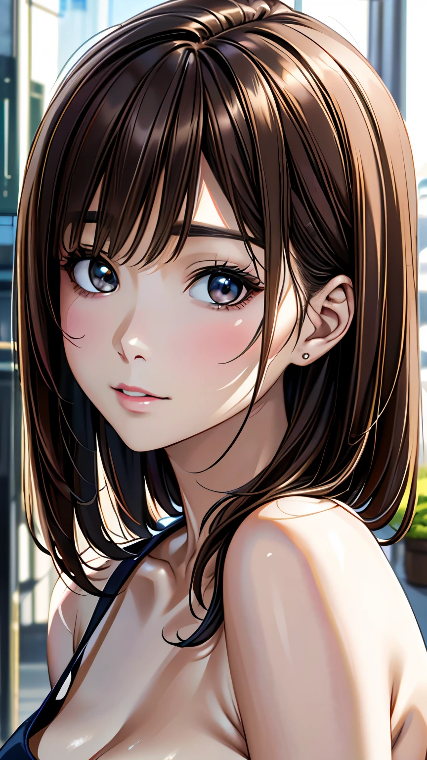 (Representative works:1.3)、(8k、Realistic、RAW Photos、Best image quality:1.4)、(30 year old mature woman)、Small face、Beautiful Face、(Realistic Face)、No makeup、Natural Makeup、light makeup、 (Dark brown hair)、Beautiful Hairstyles、Realistic eyes、Beautiful details、 (Realisticな肌)、Beautiful Skin、 (Casual Fashion)、 Confused、 charm、超High resolution、Ultra-realistic、 High resolution、Golden Ratio