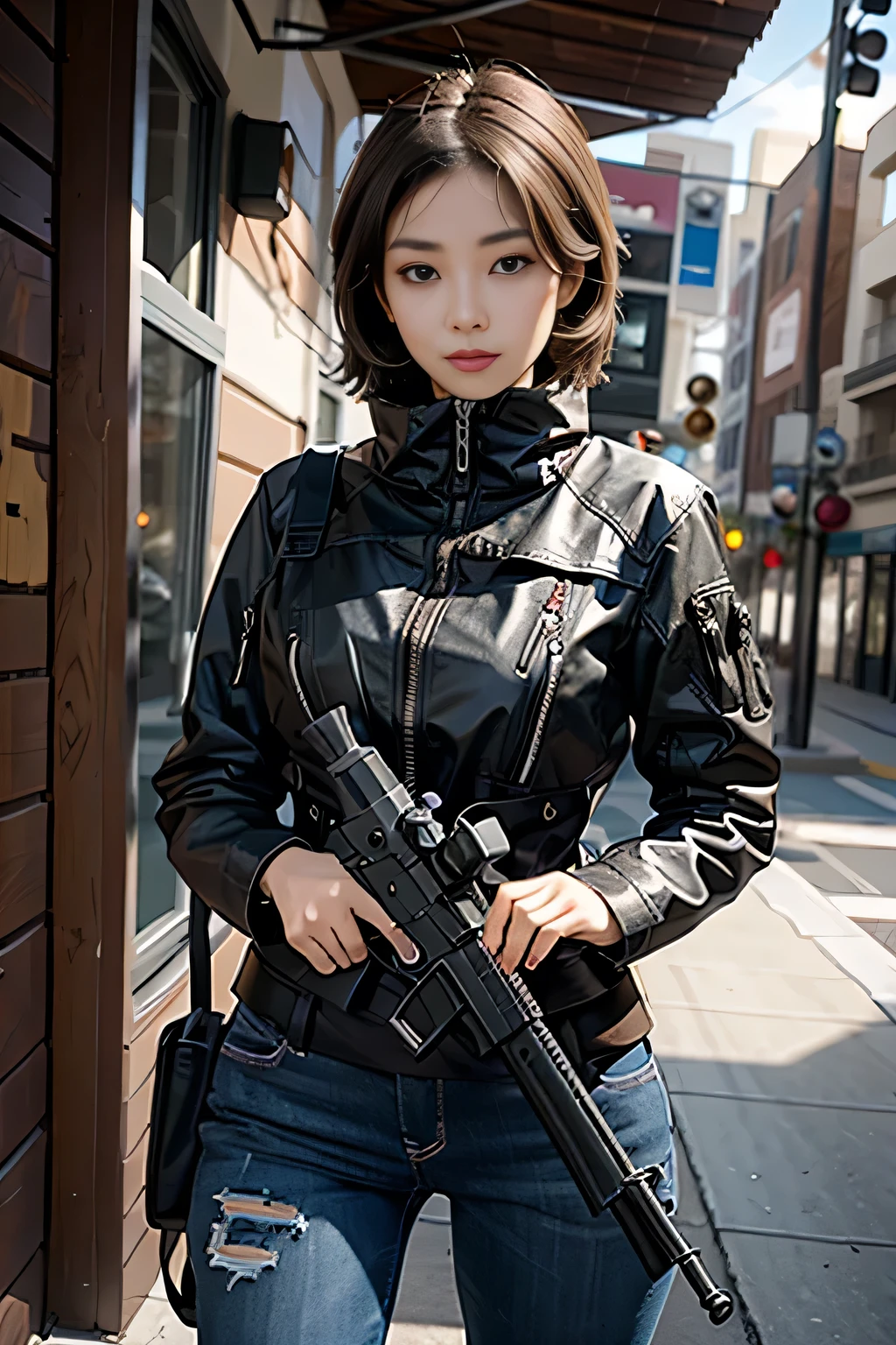 gun with silencer