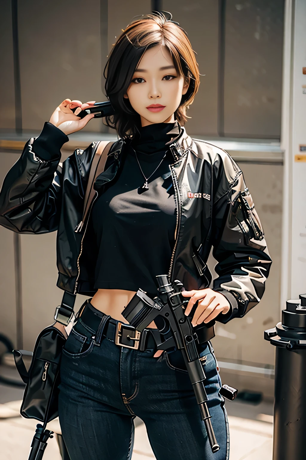 gun with silencer