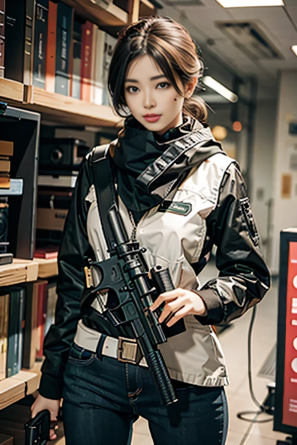 gun with silencer