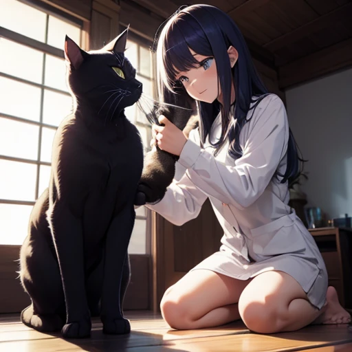 Cats groom themselves