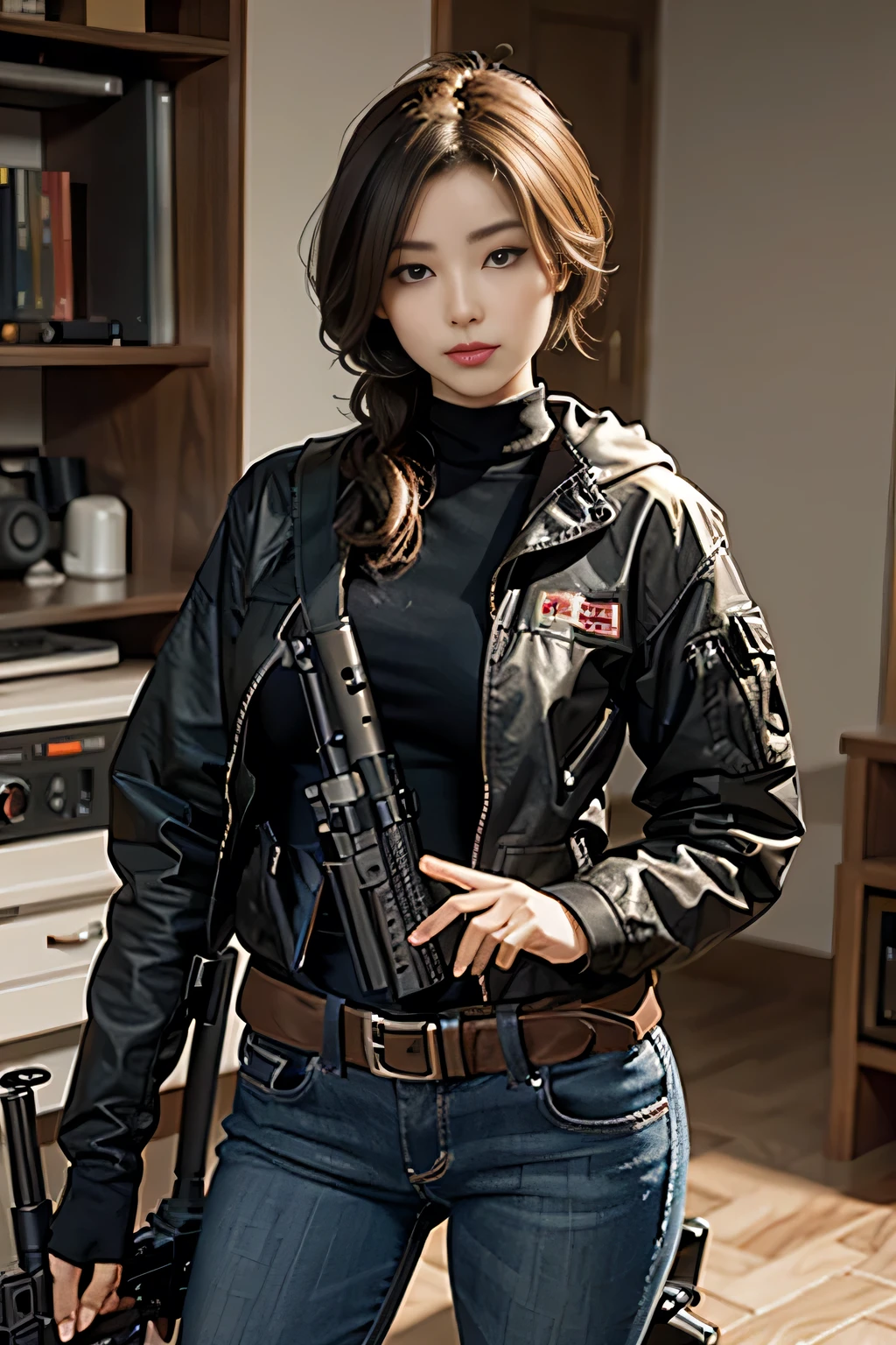 gun with silencer
