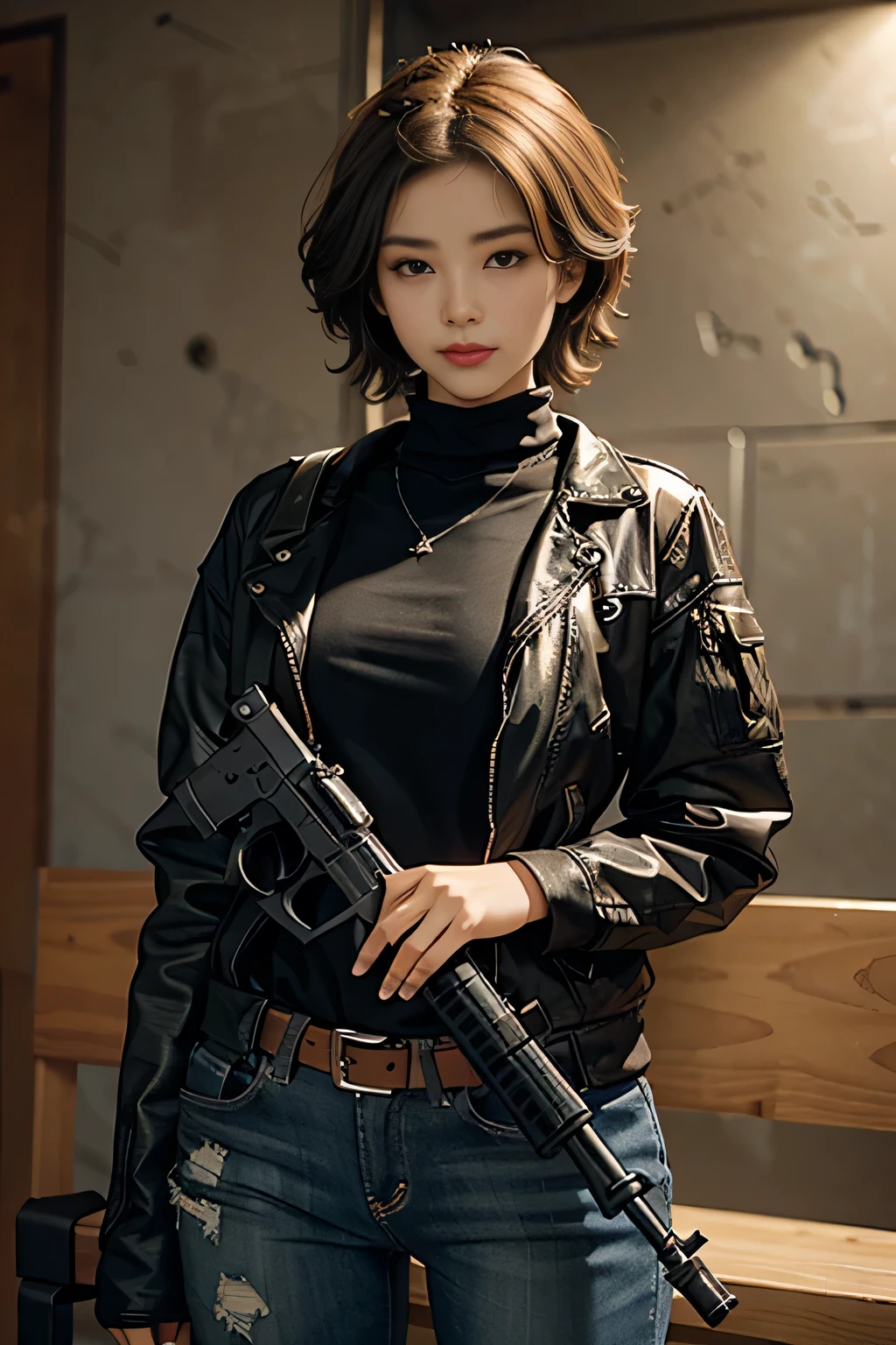 gun with silencer
