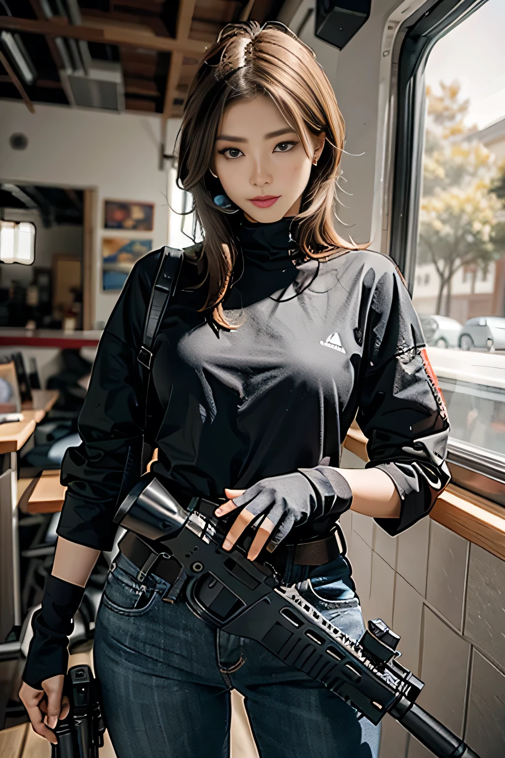 gun with silencer