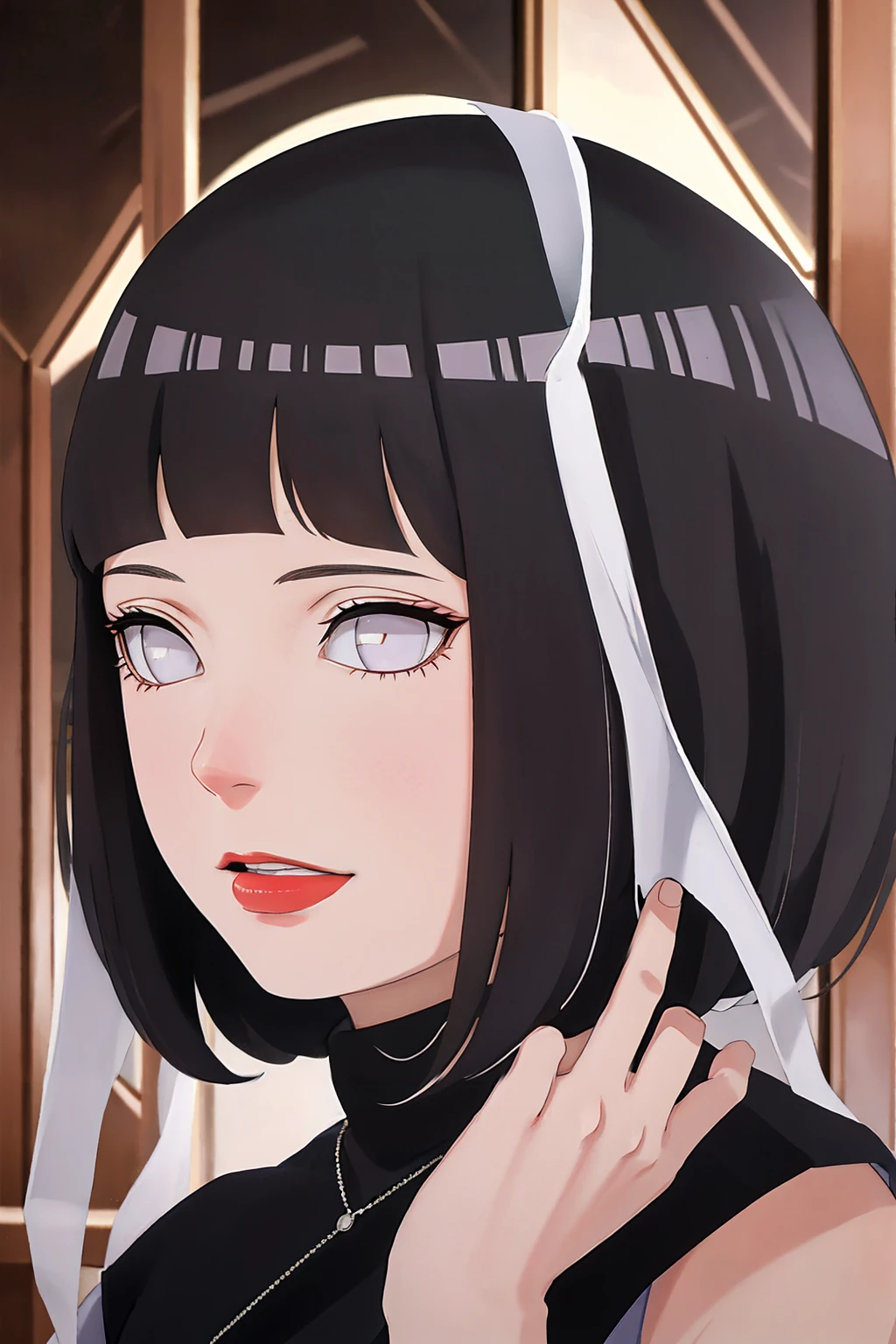{-erro_de_anatomia:1.0}(best quality,4k,8k,highres,masterpiece:1.2), ultra-detailed, (realistic,photorealistic,photo-realistic:1.37) (Masterpiece - Ultra-Detailed, High Resolution) Prepare to be enchanted by a true masterpiece that combines ultra-detailed art with high-resolution rendering. This work shows a mesmerizing woman, with short, black hair, 1950s style, Hinata (1.3) and captivating dark brown eyes (1.2), New York illustration style, wearing (red lipstick), emanating an aura of elegance and mystery. Wearing classic 1950s clothing. sexy. Intricate details and realistic textures invite you to explore every aspect of this enchanting composition. Transparent black dress. Sitting, dynamic poses, mouth closed. Different posture. . Get ready to dive into a world where beauty and craftsmanship merge perfectly.