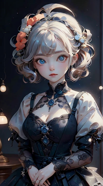 ((masterpiece, highest quality)),(Complex lighting),One girl, Valerie Frizzle,dress,Big eyes、Beautiful Woman,高品質高級なdress、