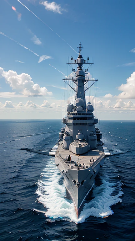 Flying Naval Futuristic Battleship