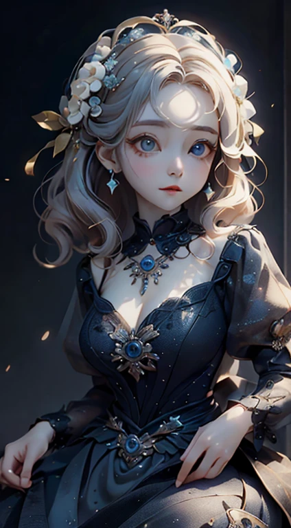 ((masterpiece, highest quality)),(Complex lighting),One girl, Valerie Frizzle,dress,Big eyes、Beautiful Woman,高品質高級なdress、