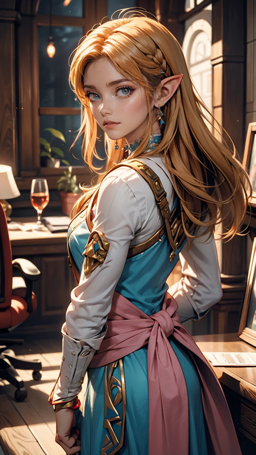masterpiece, Highest_quality, One girl, alone, Princess Zelda, Nintendo, The Legend of Zelda, album