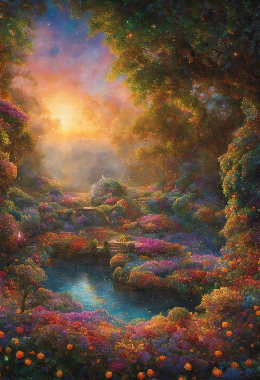 Meditation Space,Liberation of the Soul,Heavenly Paradise,Healing,Luxurious and gorgeous,Light and shadow contrast,Otherworldly atmosphere,The best of art.