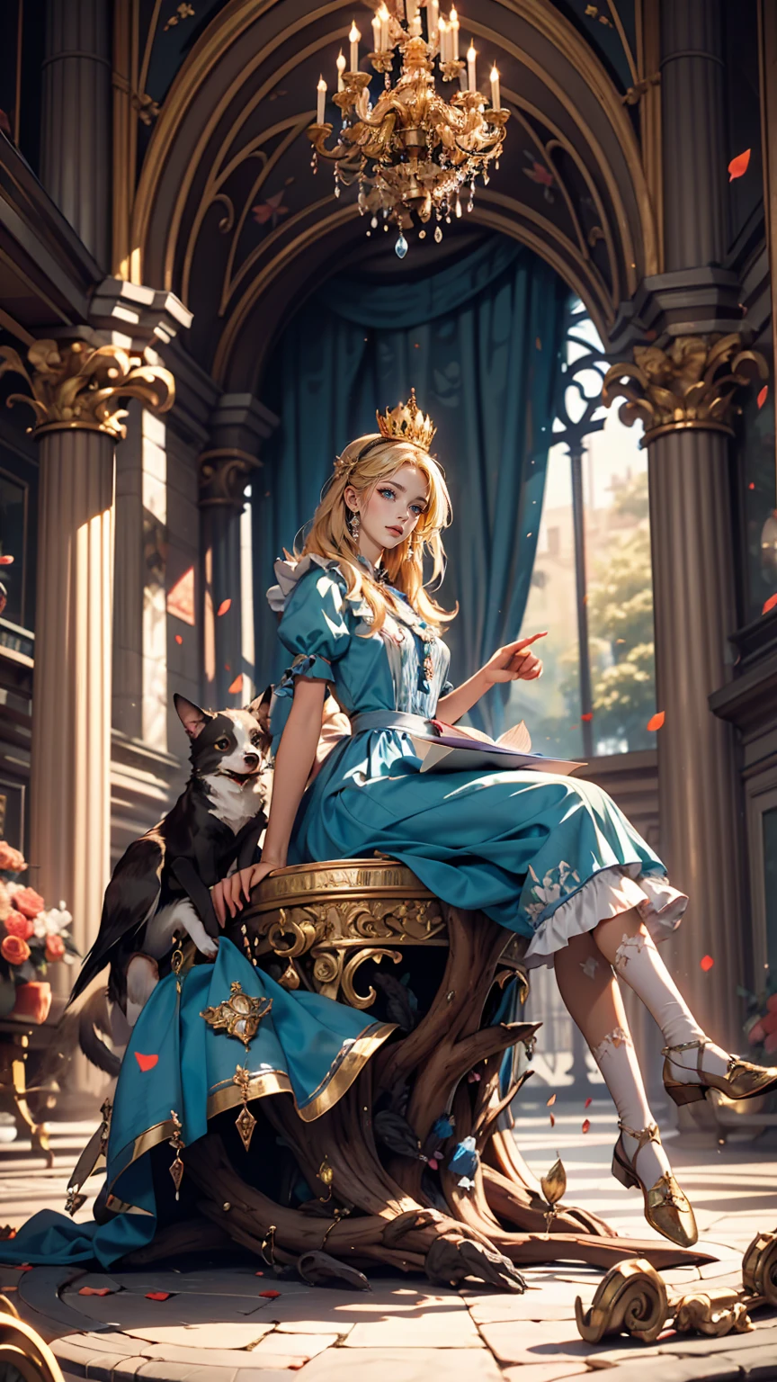 Alice in Wonderland, Magical creatures all around you, masterpiece, detailed